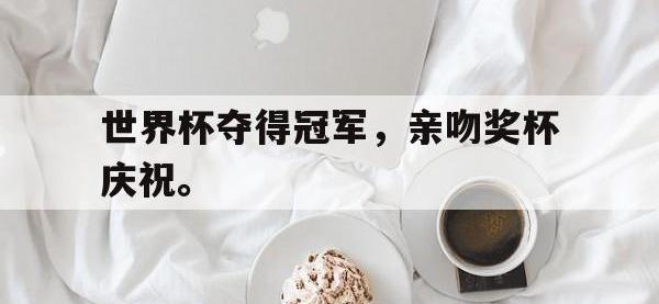 世界杯夺得冠军，亲吻奖杯庆祝。